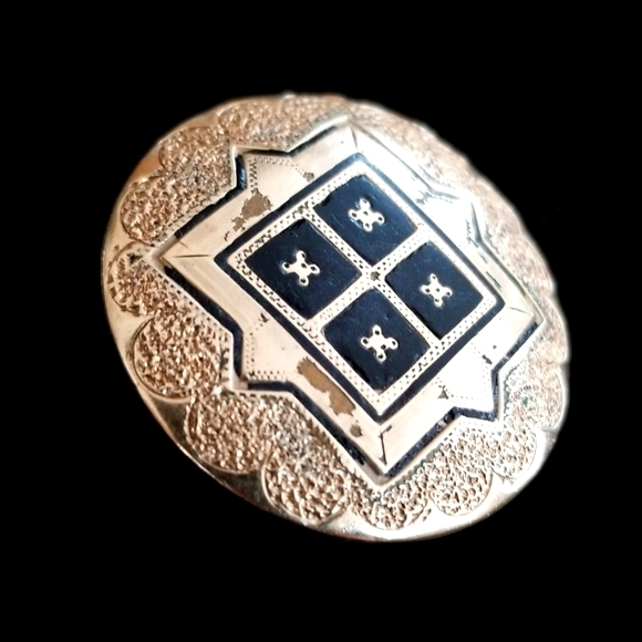 Vintage 1920s Art Deco Gold Plated Brooch Pin - Picture 11 of 11